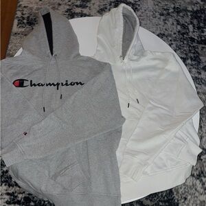 Champion Gray & White Hoodie Bundle